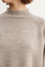 FUB Raw wool jumper - Oat melange