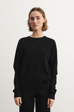FUB Raw wool light sweater - Black