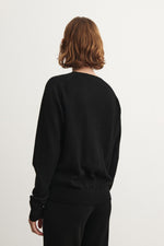 FUB Raw wool light sweater - Black