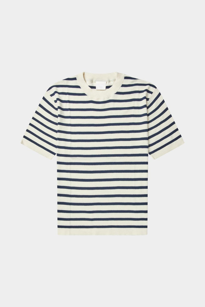 FUB Striped tee - Ecru/Dark navy
