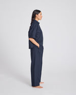 Gai + Lisva ASTRID S/S SHIRT POPLIN GOTS - METAL GREY