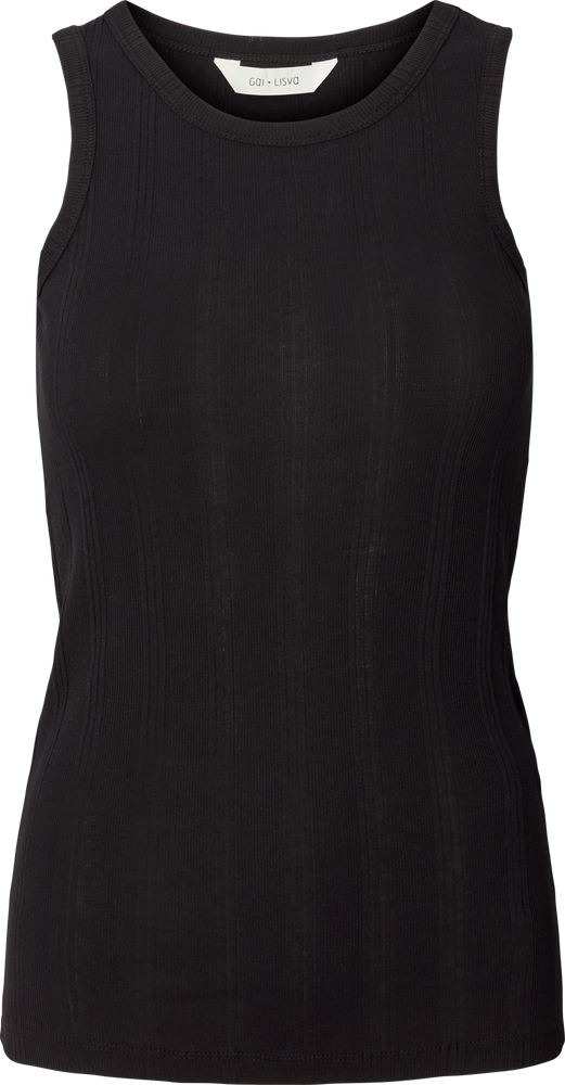 Gai + Lisva ALBERTE Cotton Sleeveless Top - Black