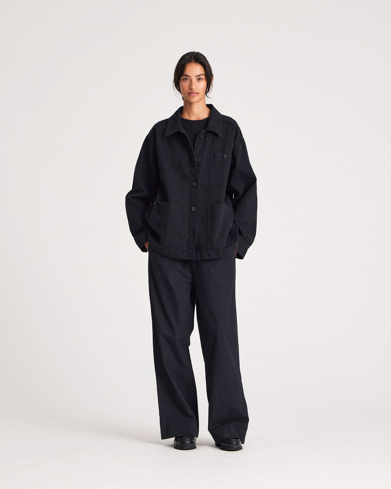 Gai + Lisva ELLIE Work Wear Jacket - Black