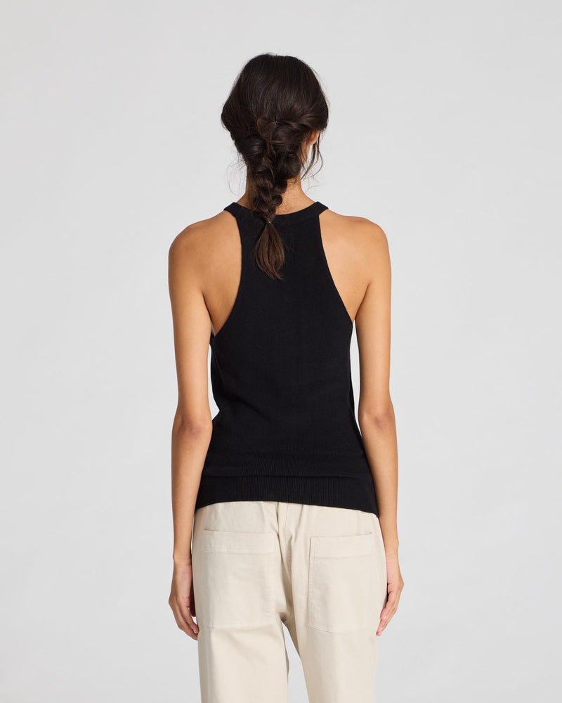 Gai + Lisva LULU KNIT TOP GOTS - BLACK