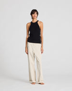 Gai + Lisva LULU KNIT TOP GOTS - BLACK