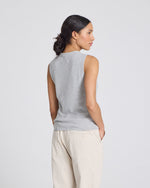 Gai + Lisva SOFIE KNIT TANK GOTS - LIGHT GREY MELANGE