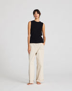Gai + Lisva SOFIE KNIT TANK GOTS - BLACK