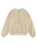 Emile et Ida Ecru sherpa sweater fuzzy sweater ecru