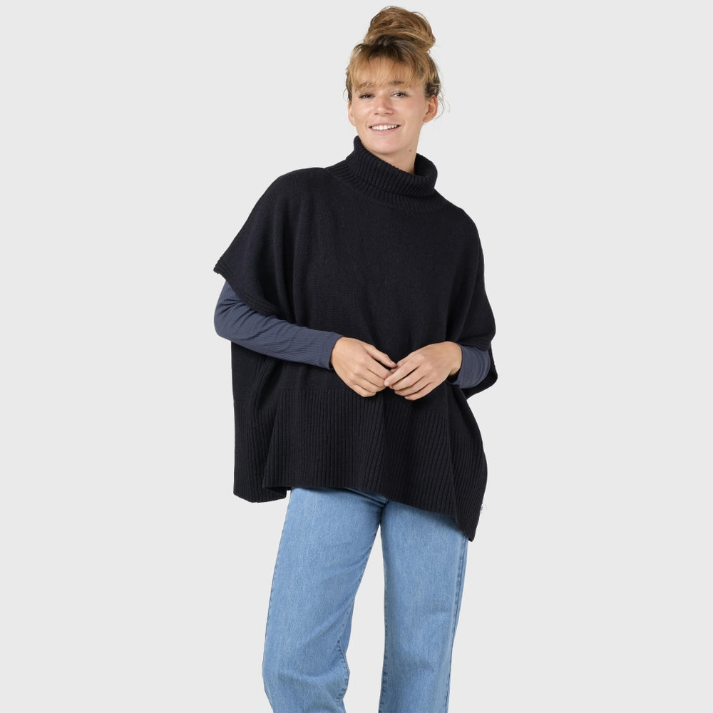 Klitmöller Collective Alba knit poncho - Black