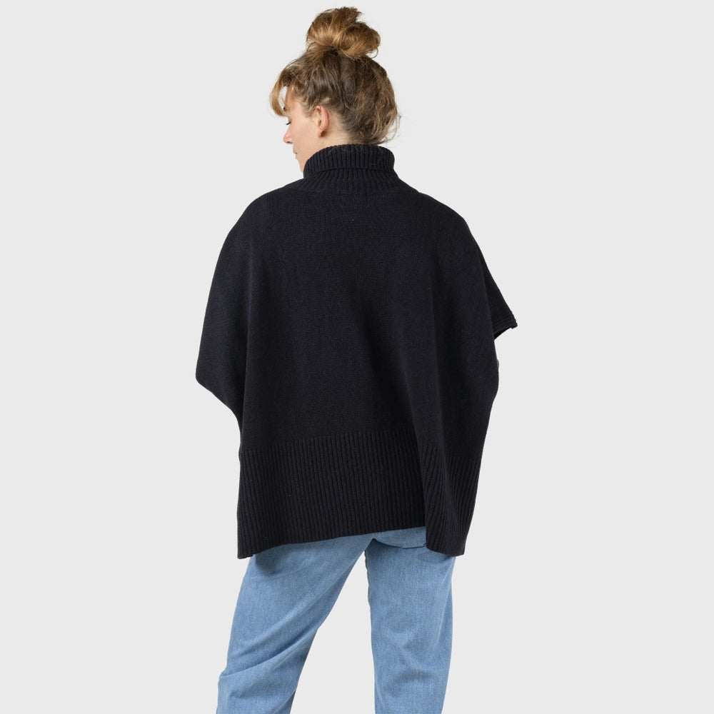 Klitmöller Collective Alba knit poncho - Black