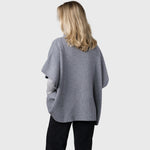 Klitmöller Collective Alba knit poncho - Light grey
