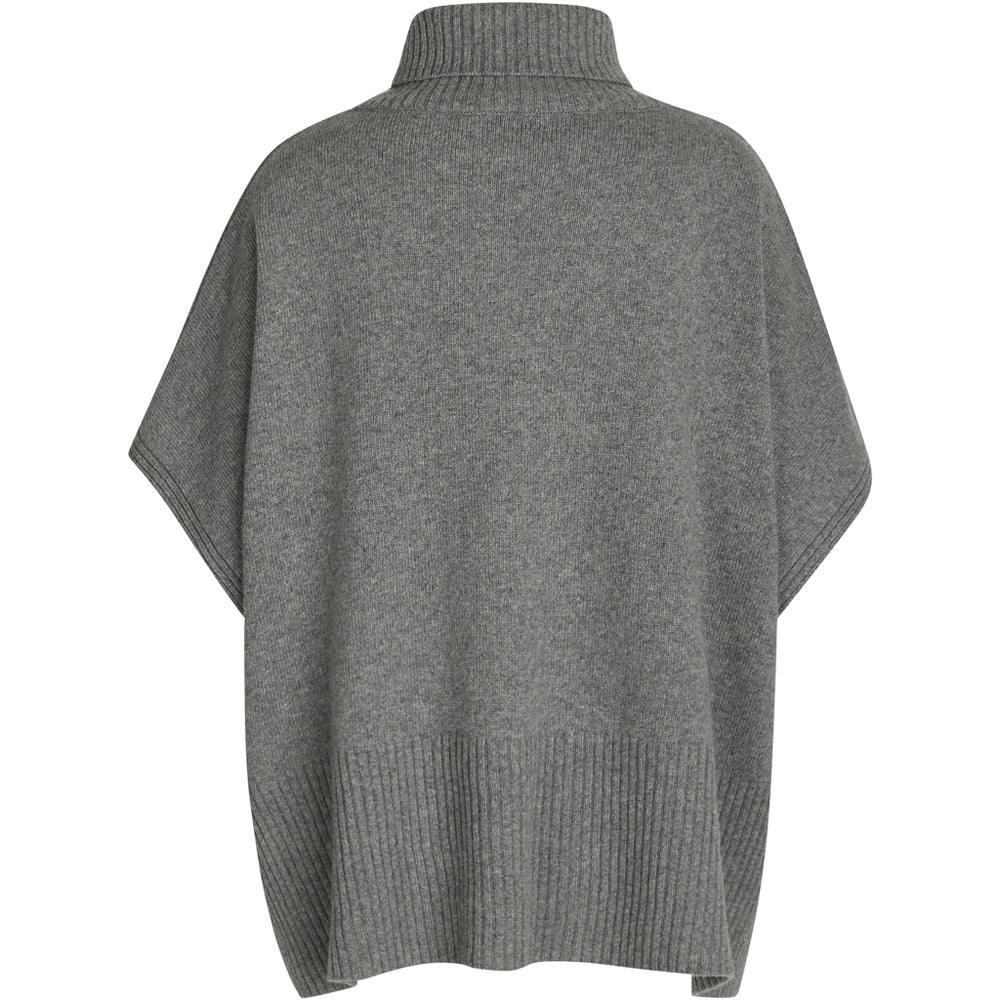 Klitmöller Collective Alba knit poncho - Light grey