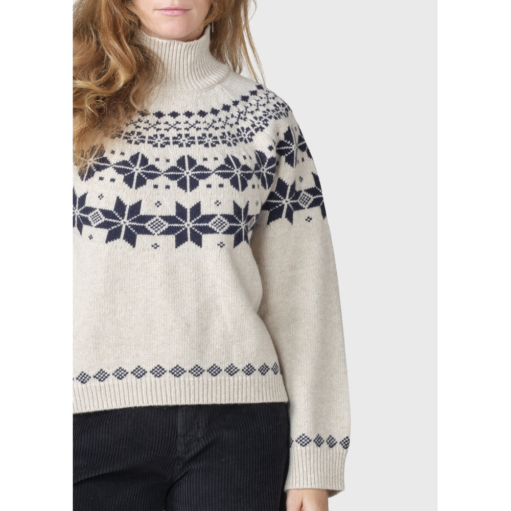 Klitmöller Collective Svale knit - Pastel sand/Navy