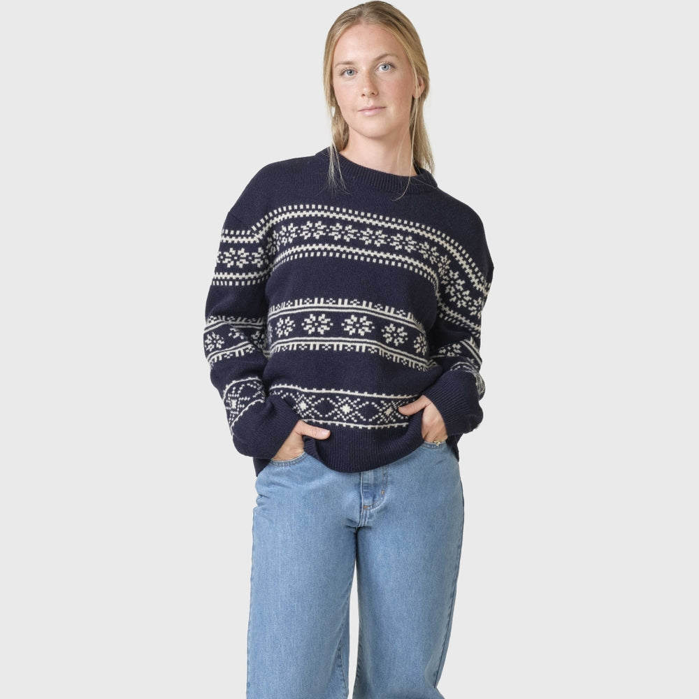 Klitmöller Collective Jette knit - Navy/Pastel sand