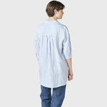 Klitmöller Collective Oline linen shirt - Cream/Light blue