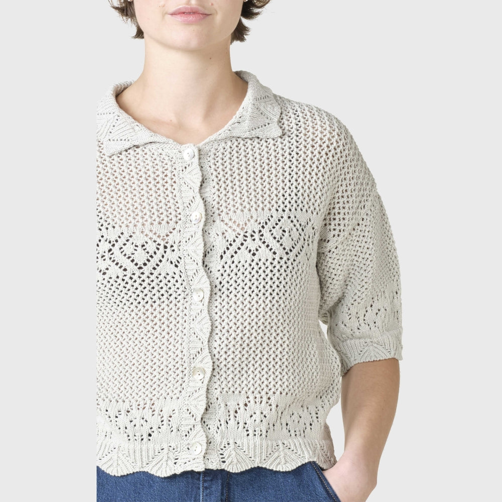 Klitmöller Collective Penelope crochet top - Cream