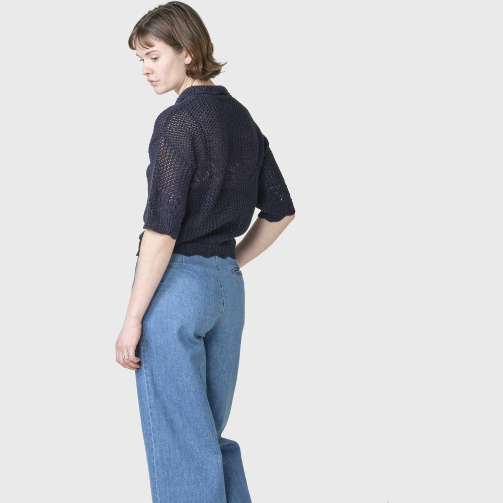 Klitmöller Collective Penelope crochet top - Navy