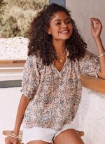 M.A.B.E. Cass printed top - Navy
