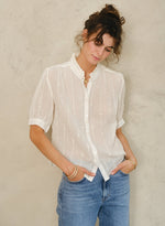 M.A.B.E. Dacy embroidered top - Ecru
