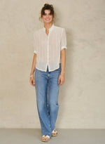 M.A.B.E. Dacy embroidered top - Ecru