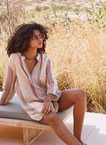 M.A.B.E. Elba striped kaftan