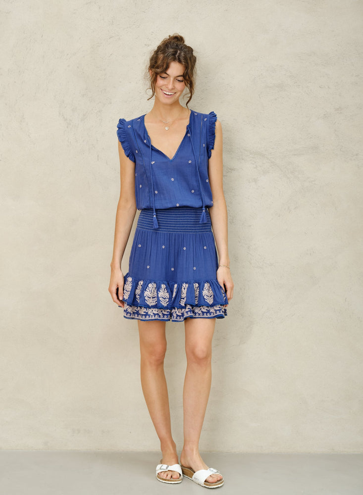 M.A.B.E. Mina embroidered sundress - Navy Peony Rouge M.A.B.E. Mina embroidered sundress - Navy Peony Rouge