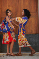 One Hundred Stars Carnival raglan dress - Cobalt blue