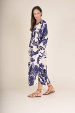 One Hundred Stars Giant willow raglan dress - Blue/White