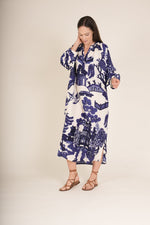 One Hundred Stars Giant willow raglan dress - Blue/White
