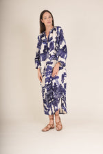 One Hundred Stars Giant willow raglan dress - Blue/White