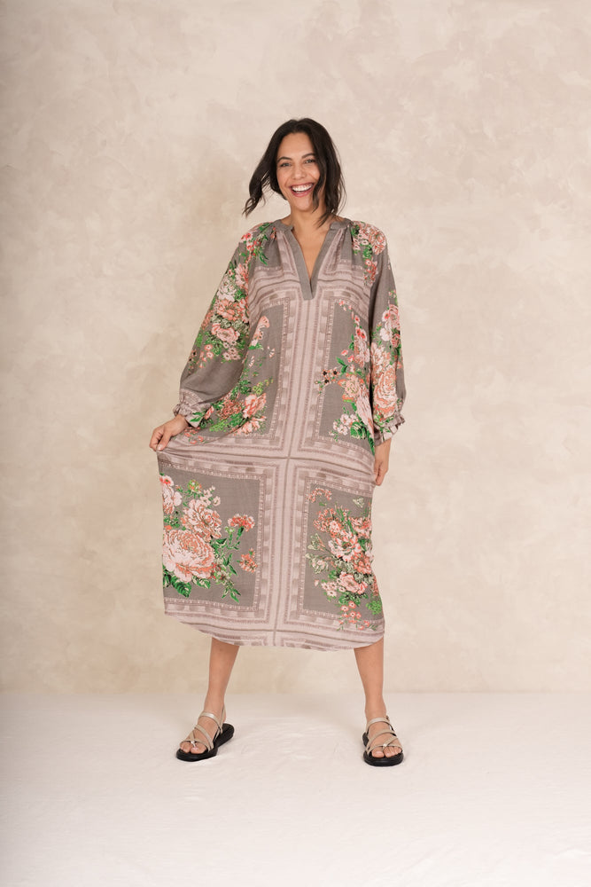 One Hundred Stars Neon rose raglan dress - Beige