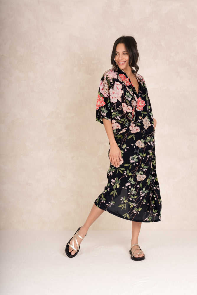 One Hundred Stars Trailing blossom rachel dress - Black