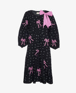 Sissel Edelbo Regina Dress Black w. Cyclamen Pink