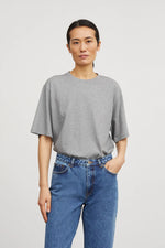 Skall Studio Andy Oversize Tee Mid Grey Melange