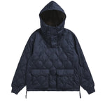 Taion Unisex Military Pull Over Hoodie Dark Navy