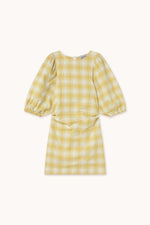 THE TINY BIG SISTER Check short dress -  Pastel yellow