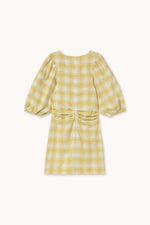 THE TINY BIG SISTER Check short dress -  Pastel yellow