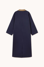 THE TINY BIG SISTER Color block trench coat - Navy