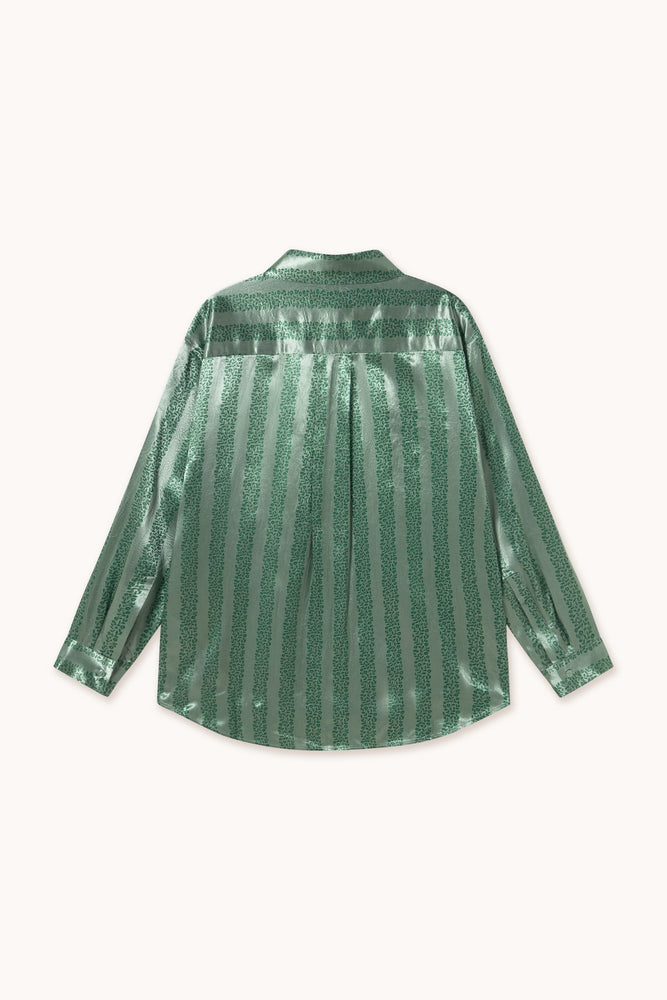 THE TINY BIG SISTER Flowers relaxed shirt - Emerald green