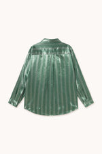 THE TINY BIG SISTER Flowers relaxed shirt - Emerald green
