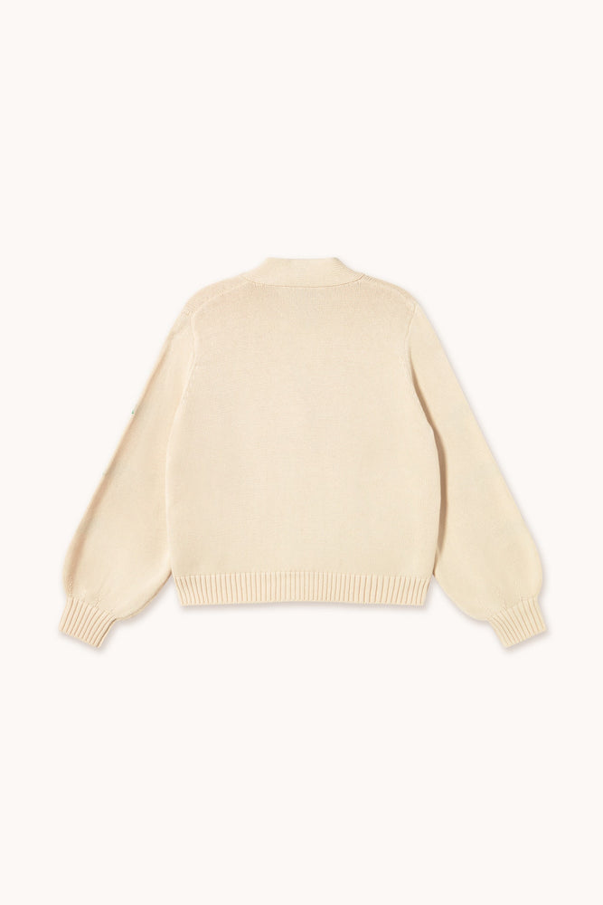 THE TINY BIG SISTER Strawberries cardigan - Light cream
