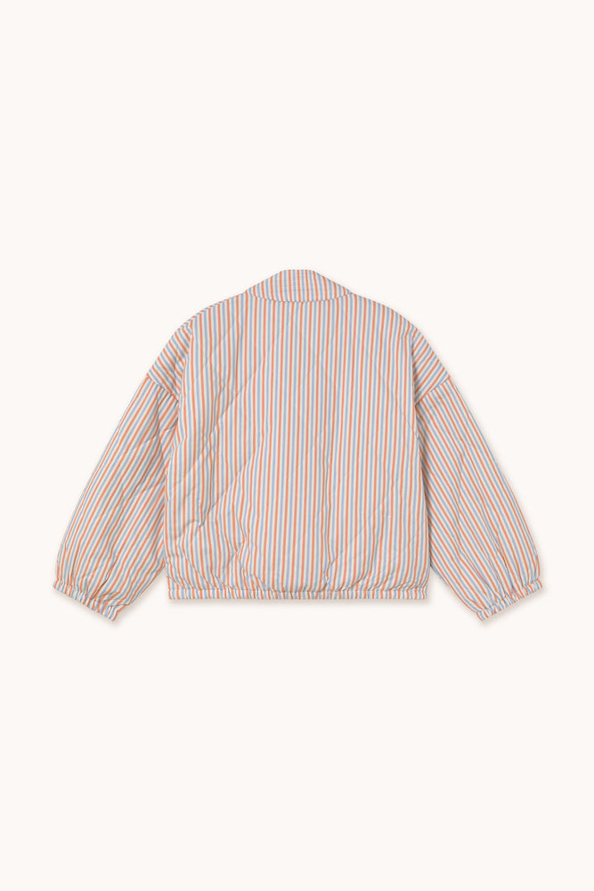THE TINY BIG SISTER Striped jacket - Blue-grey/papaya