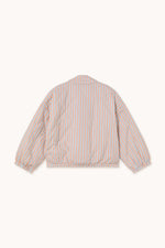 THE TINY BIG SISTER Striped jacket - Blue-grey/papaya