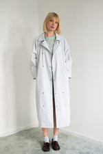 THE TINY BIG SISTER Striped trench coat - Light blue
