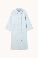 THE TINY BIG SISTER Striped trench coat - Light blue