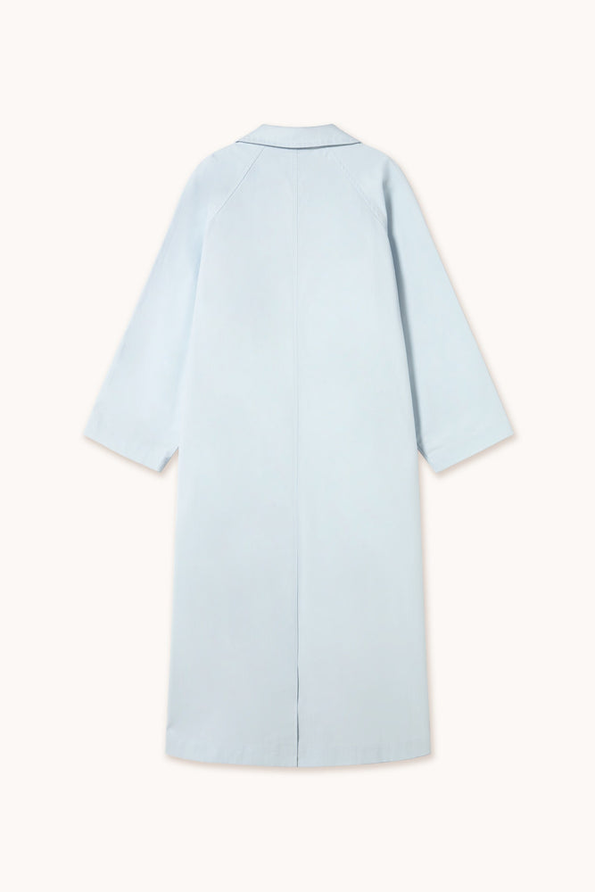 THE TINY BIG SISTER Striped trench coat - Light blue