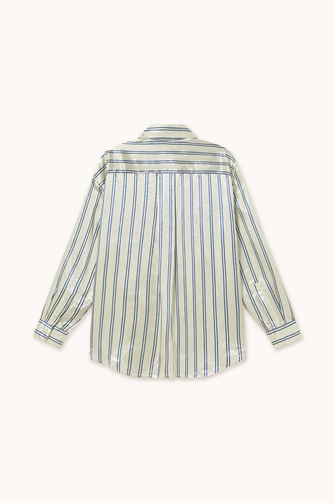 THE TINY BIG SISTER Stripes relaxed shirt - Off-white