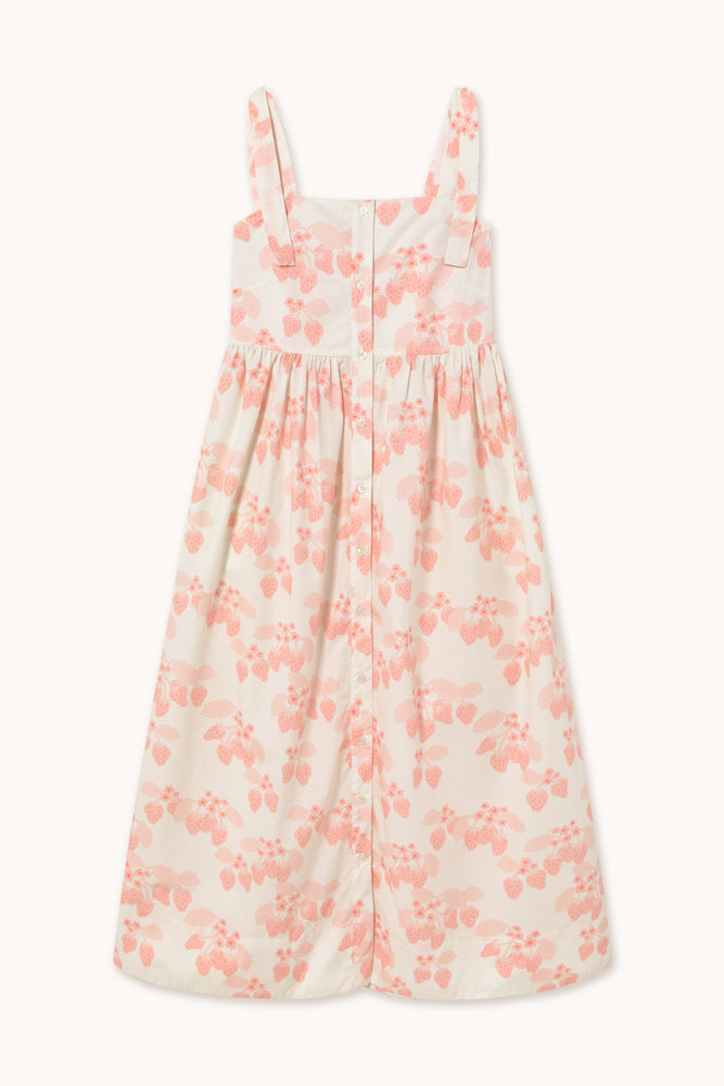 THE TINY BIG SISTER Strawberries midi dress - Off-White