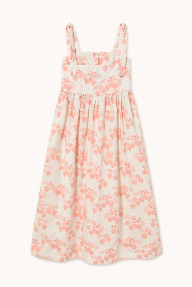 THE TINY BIG SISTER Strawberries midi dress - Off-White