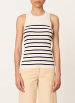 Vanessa Bruno Edea Tank Top Navy/ Off White